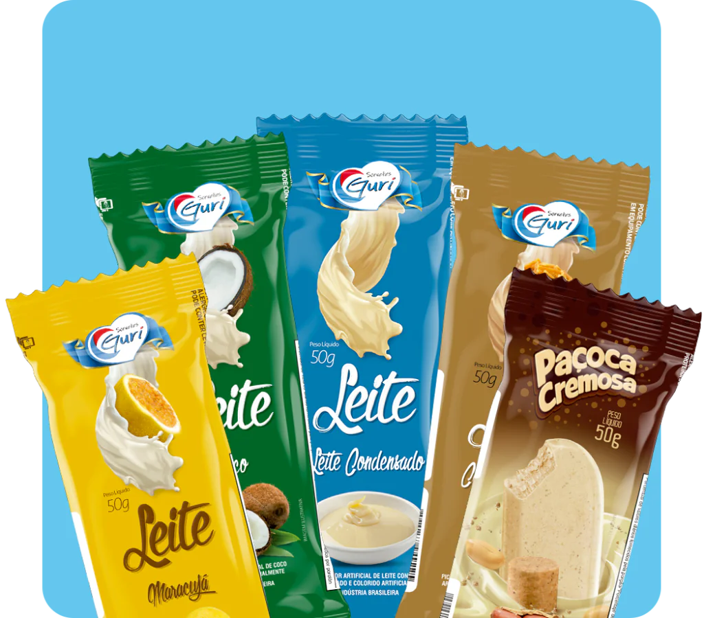 Leite e Fruta — Sorvetes Guri